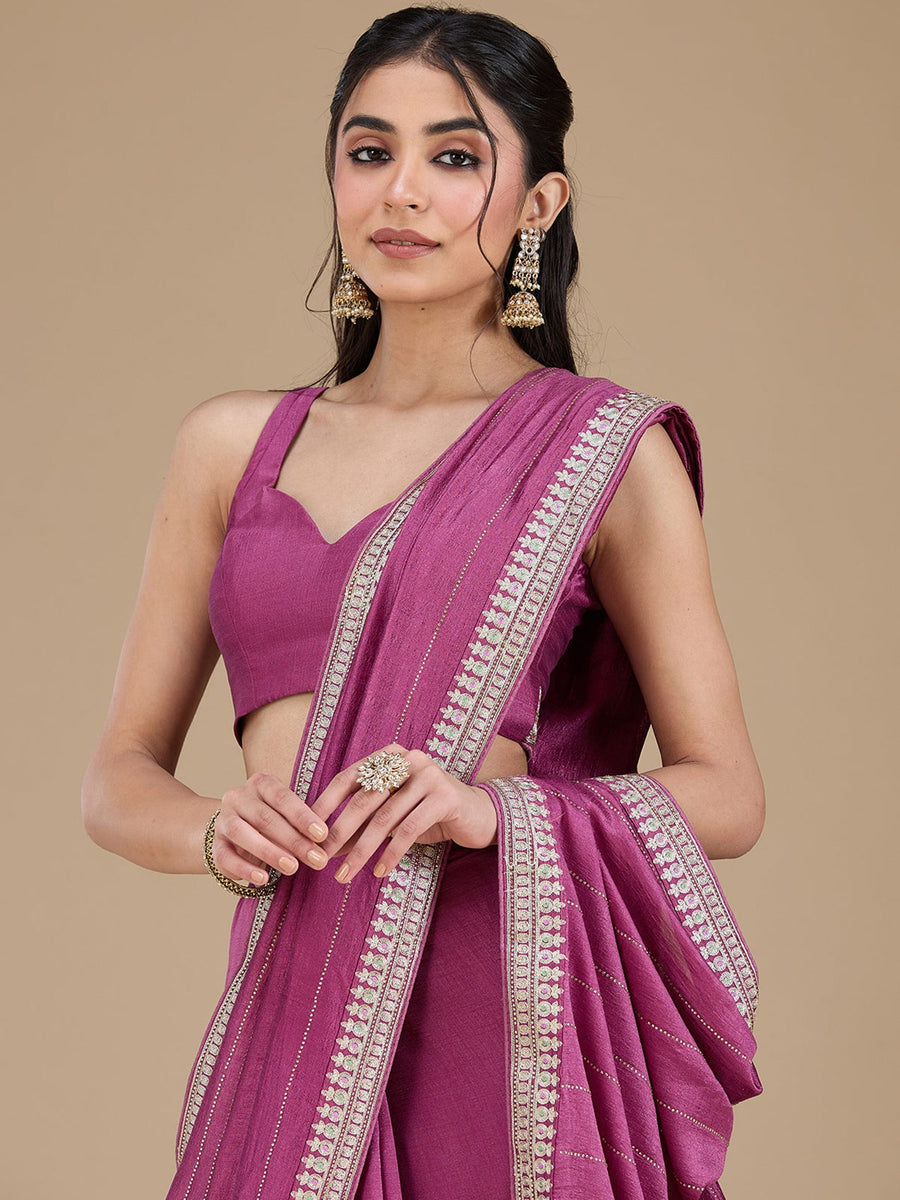 Soft silk silver zari work saree UMA SUTRA 