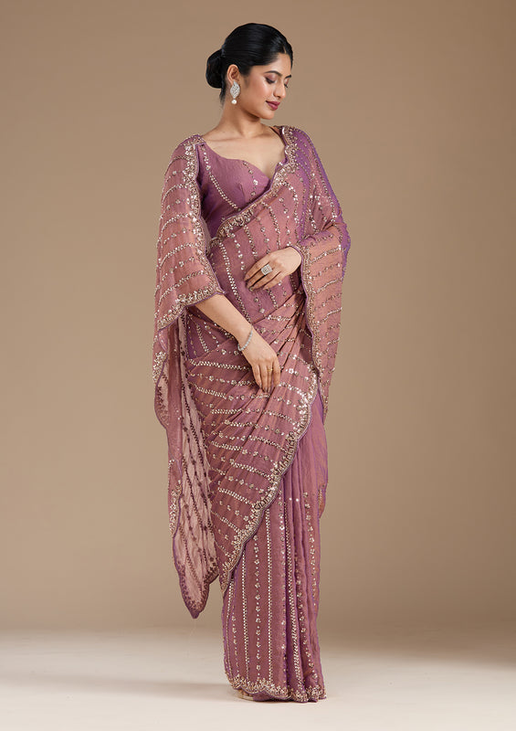 Uma Sutra cutdana work tissue saree 