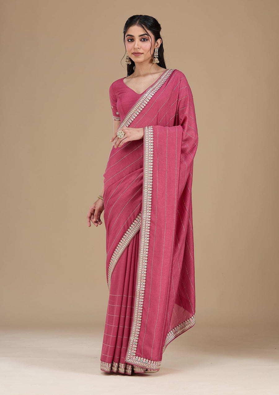 Soft silk silver zari work saree UMA SUTRA 