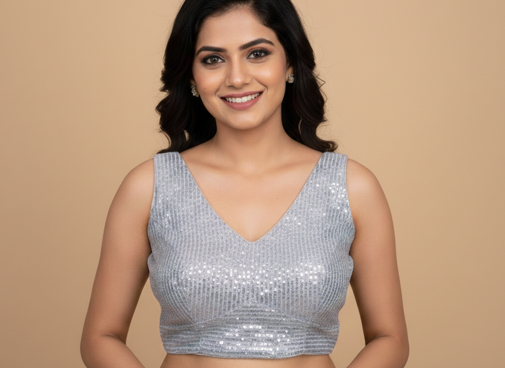 UMA SUTRA Sequin Work Designer Blouse 