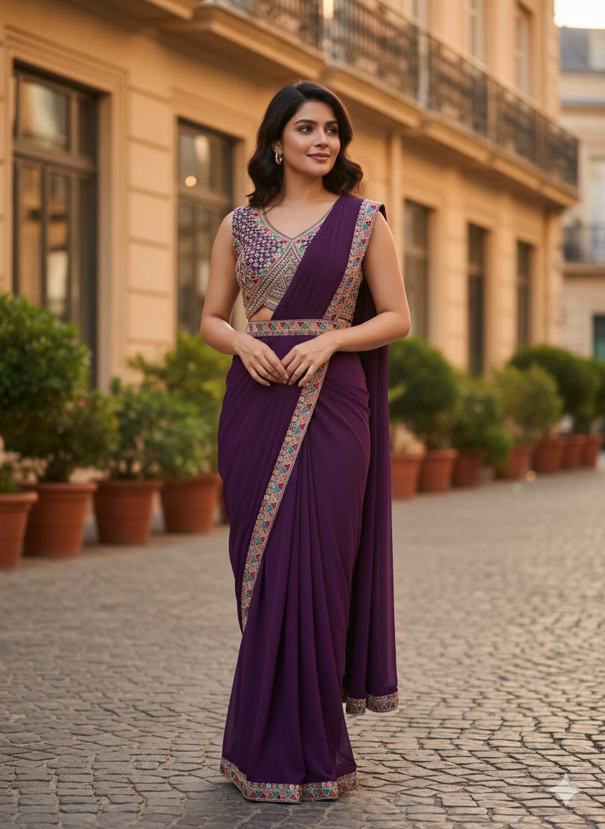 Uma Sutra drape saree 