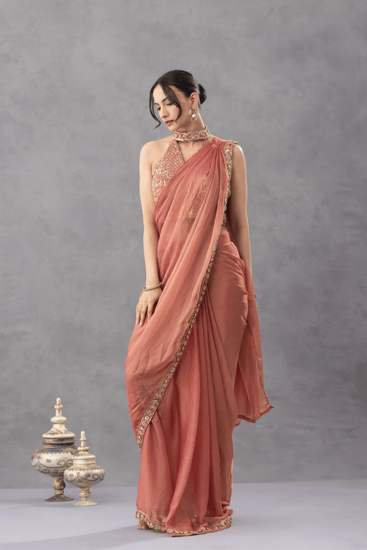 Halter Neck Pre-Stitched Saree uma sutra