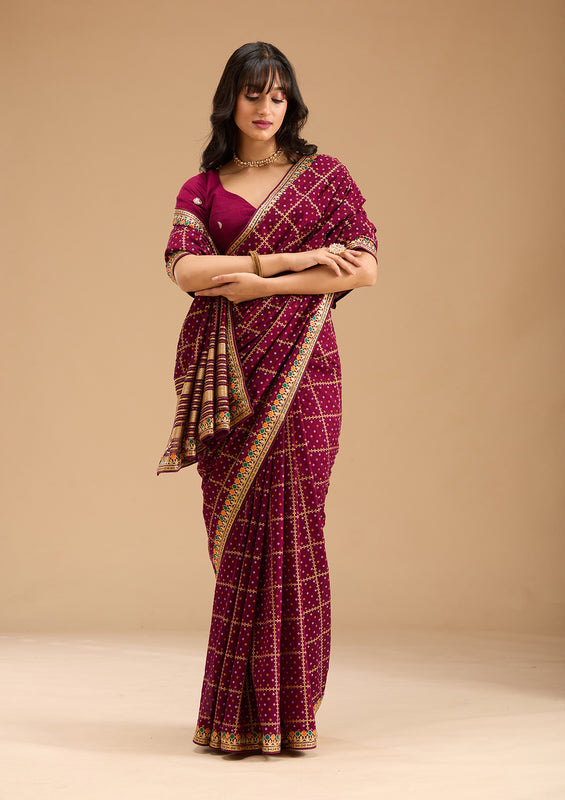 Uma Sutra silk saree full view