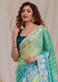 Uma Sutra semi crape gotapatti work saree 