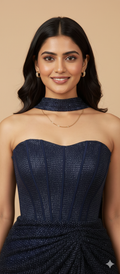 UMA SUTRA Midnight Shimmer Strapless dress