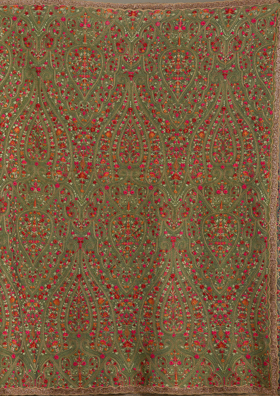 Tissue fabric kashmiri saree uma sutra 