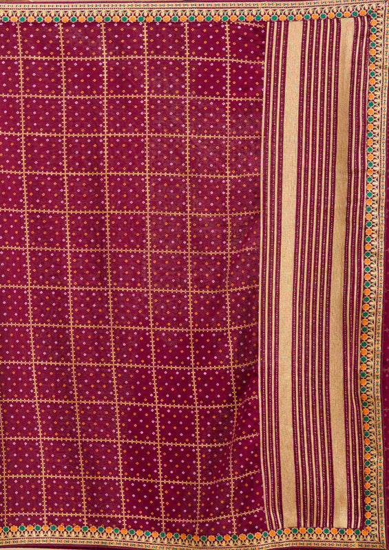 Uma Sutra silk saree open view