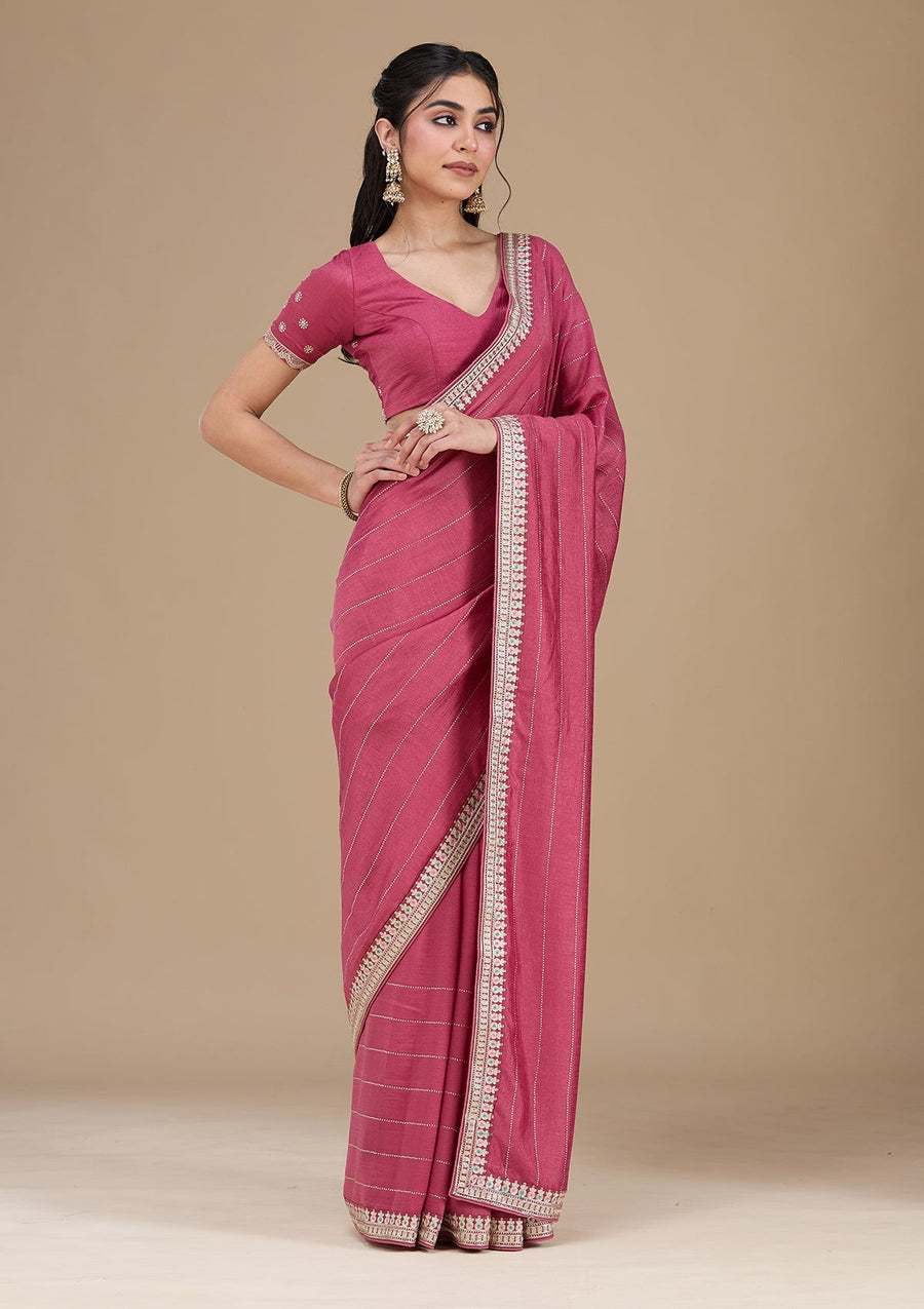 Soft silk silver zari work saree UMA SUTRA 