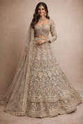 The Empress Heritage: Intricately Hand-Embroidered Bridal Lehenga