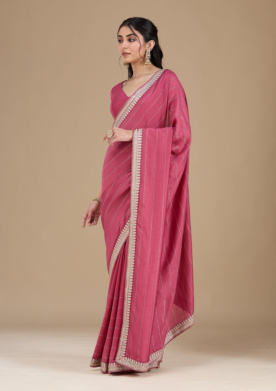 Soft silk silver zari work saree UMA SUTRA 