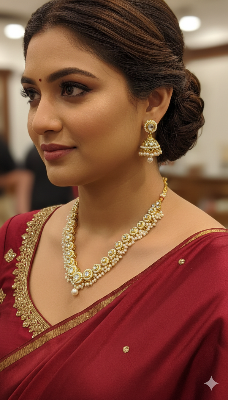 UMA SUTRA – Royal Pearl Kundan Imitation Jewelry Set