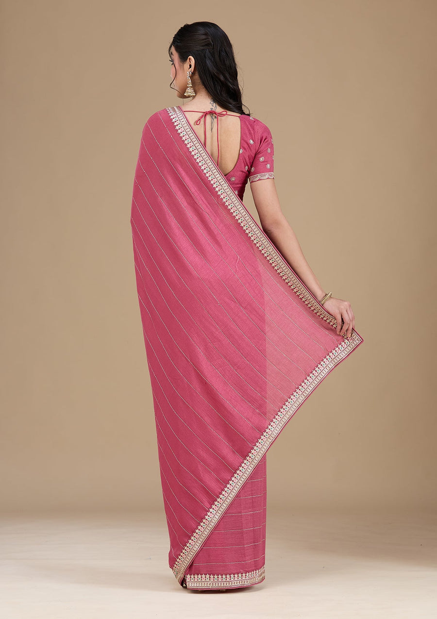 Soft silk silver zari work saree UMA SUTRA 