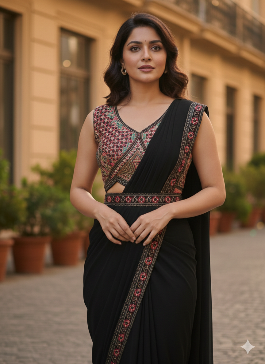 Uma Sutra drape saree 