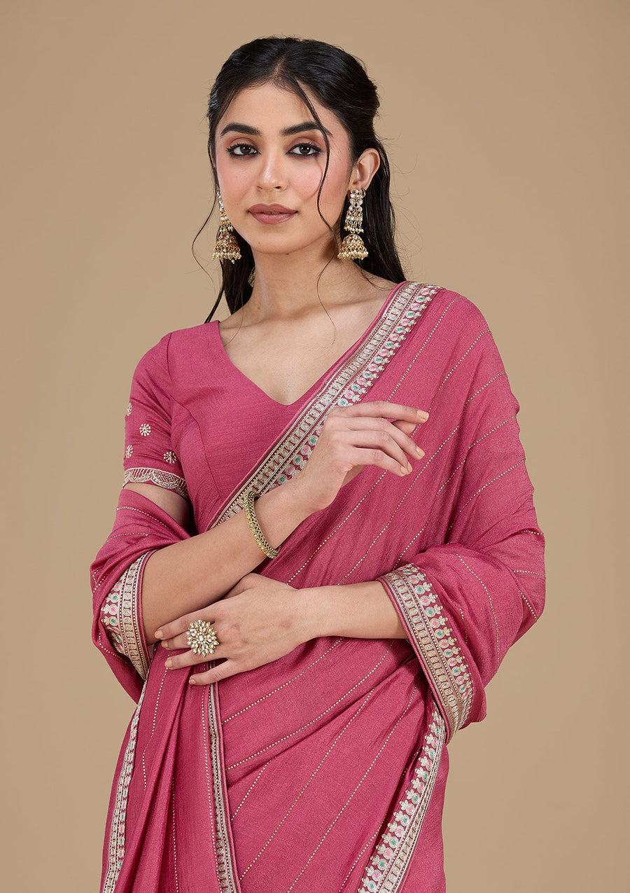 Soft silk silver zari work saree UMA SUTRA 