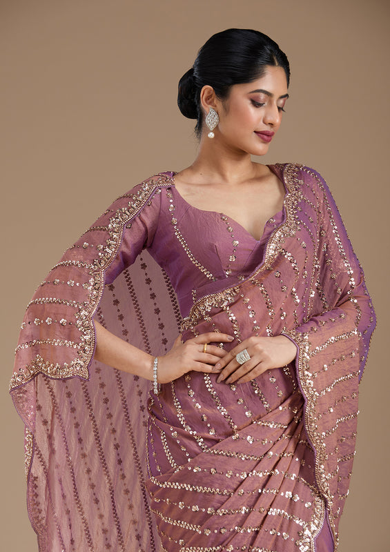 Uma Sutra cutdana work tissue saree 